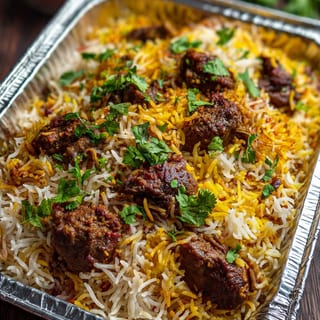 Party Tray - Nalli Gosht (Goat) Biryani